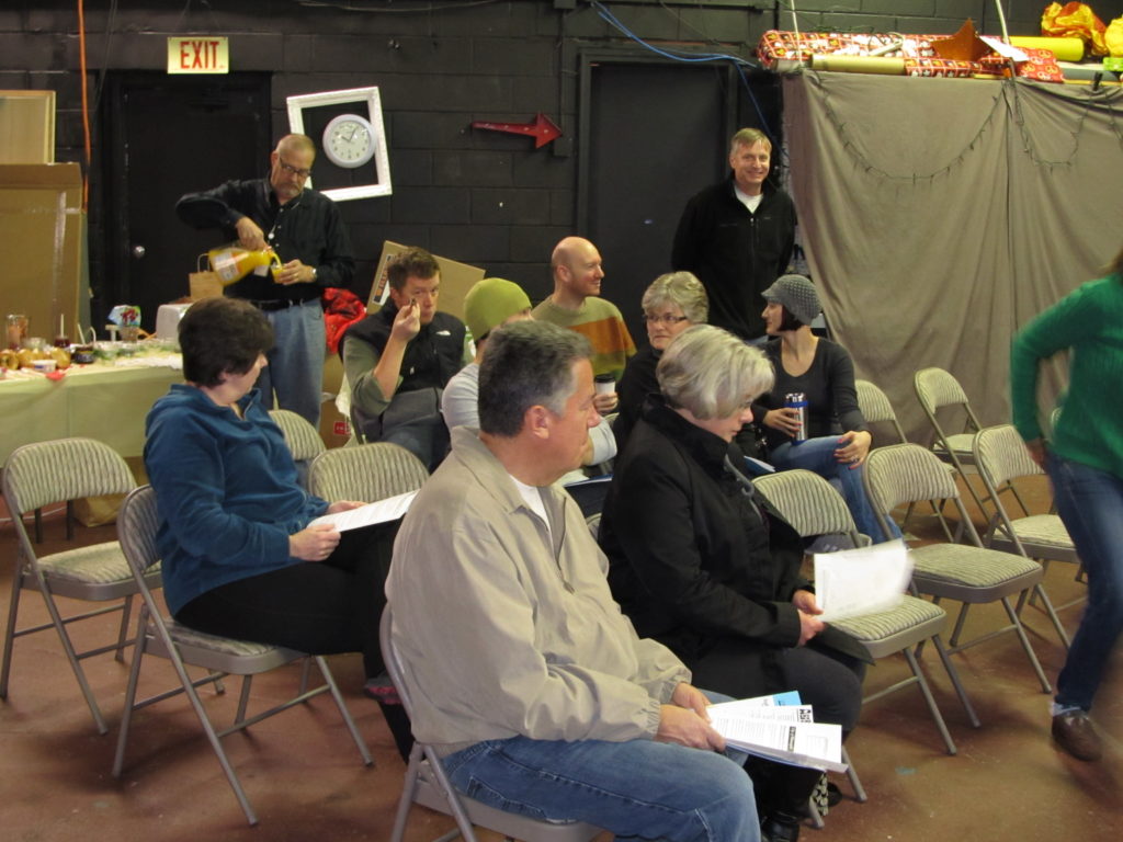 Victory residents at a community meeting for Home Safety