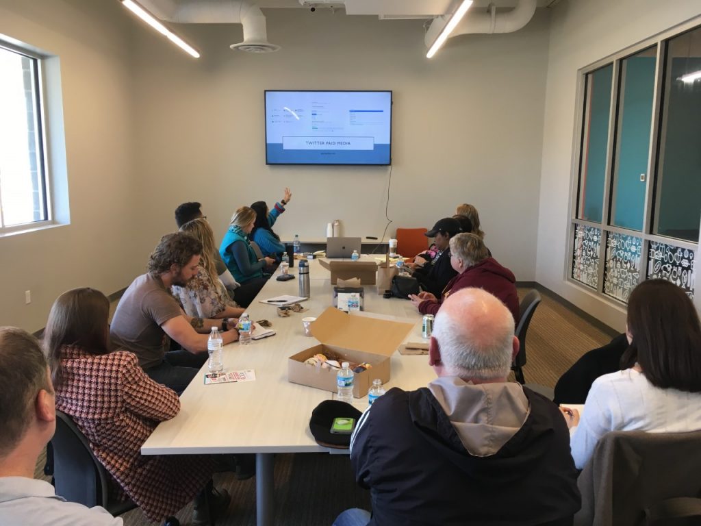 Board members at a meeting
